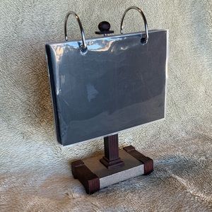 Stiffel photo display with sleeves.